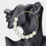 Shamballa Ball Hoop Earrings - Madeline Love - Flyclothing LLC