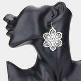 MAMA Message Colored Brass Metal Flower Dangle Earrings - Madeline Love - Flyclothing LLC