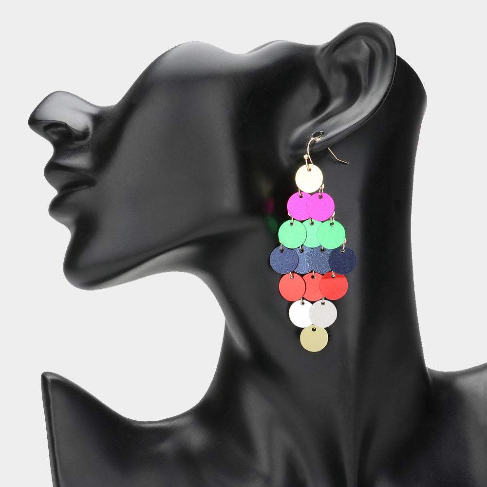Sequin Chandelier Dangle Earrings - Madeline Love - Flyclothing LLC
