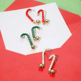 Ball Drop Christmas Candy Cane Earrings - Madeline Love - Flyclothing LLC