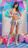 J-Valentine FE243 - Pleated Vinyl Skirt - J. Valentine - Flyclothing LLC