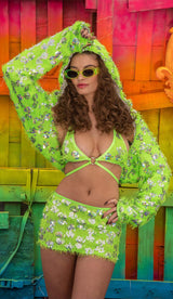J-Valentine FE209 - Eyelash Sequin Skirt - J. Valentine - Flyclothing LLC
