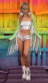 J-Valentine FE223 - Metallic Lace-Up Short - J. Valentine - Flyclothing LLC
