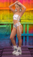 J-Valentine FE227 - Lace-Up Tube Top - J. Valentine