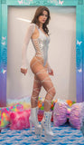 J-Valentine FE233 - Leg Wrap Lace-Up Bodysuit - J. Valentine - Flyclothing LLC