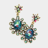 Victorian Flower Sunburst Drop Earrings - Madeline Love - Flyclothing LLC