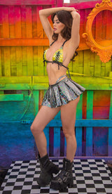 J-Valentine FE243 - Pleated Vinyl Skirt - J. Valentine - Flyclothing LLC