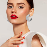 Bling Hoop Earrings - Madeline Love - Flyclothing LLC