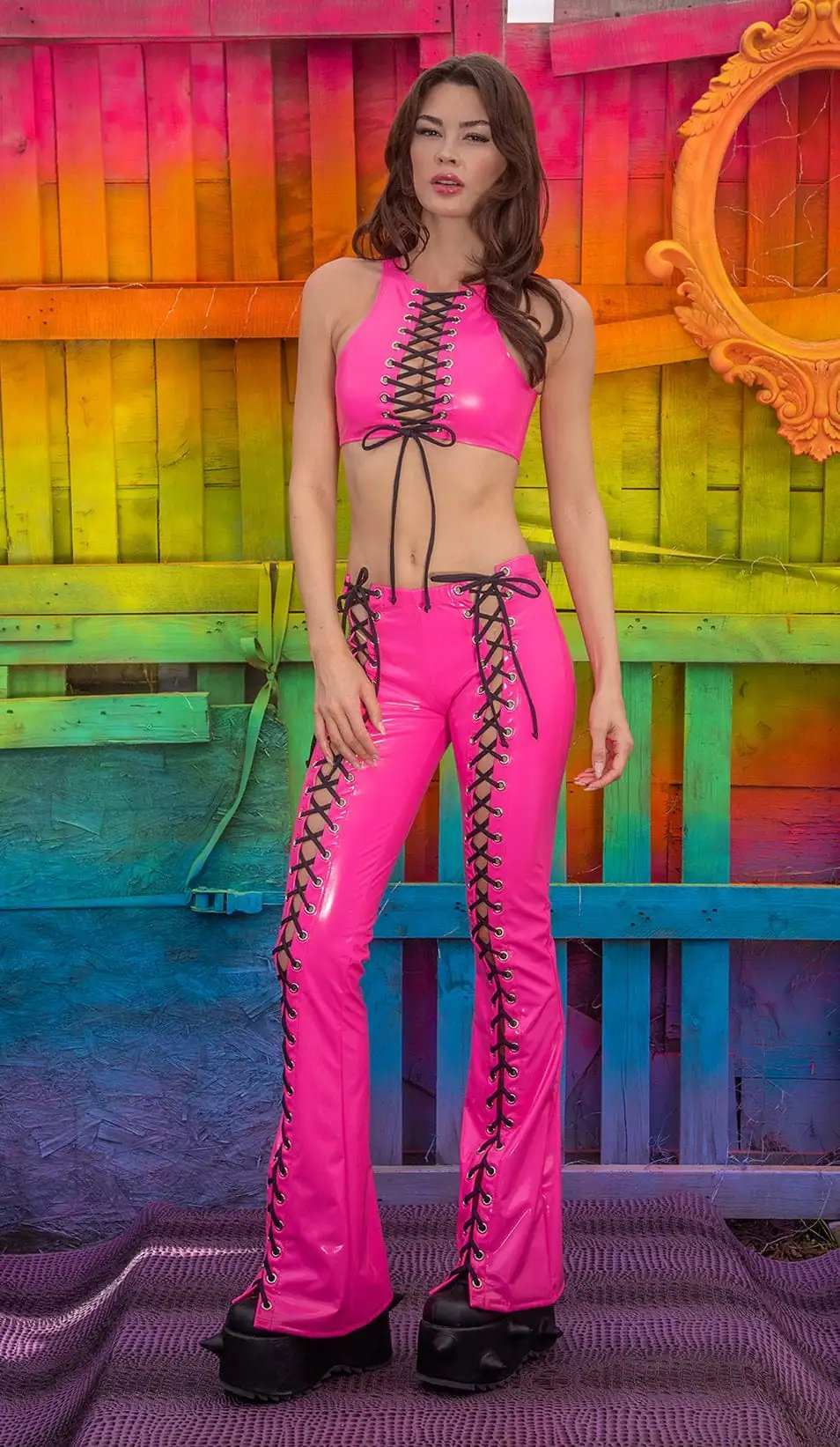 J-Valentine FE254 - Lace-Up Top - J. Valentine - Flyclothing LLC