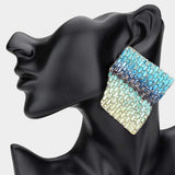Bold Bling Studded Abstract Plate Earrings - Madeline Love - Flyclothing LLC