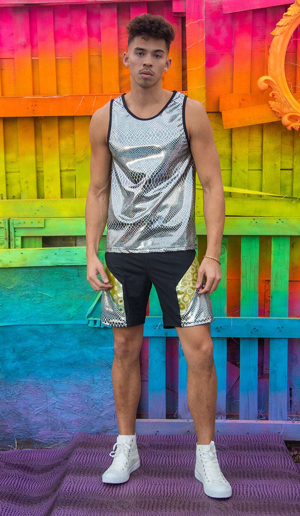J. Valentine Unisex Metallic Basic Tank FE262 - J. Valentine - Flyclothing LLC