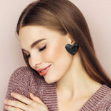 Marbled Resin Heart Earrings - Madeline Love - Flyclothing LLC