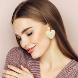 Marbled Resin Heart Earrings - Madeline Love - Flyclothing LLC