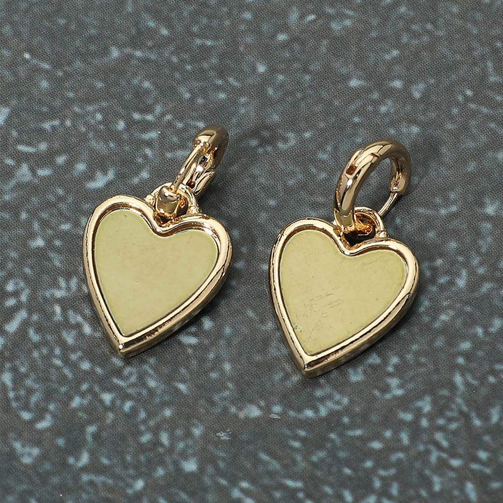 Heart Charm Drop Huggie Earrings - Madeline Love - Flyclothing LLC