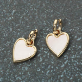 Heart Charm Drop Huggie Earrings - Madeline Love - Flyclothing LLC