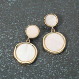 Double Disc Charm Drop Earrings - Madeline Love - Flyclothing LLC