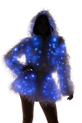 J-Valentine FE299 - Light-Up Lurex Shag Skirt - J. Valentine