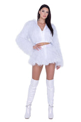 J-Valentine FE299 - Light-Up Lurex Shag Skirt - J. Valentine