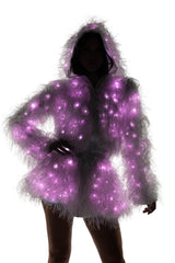 J-Valentine FE299 - Light-Up Lurex Shag Skirt - J. Valentine