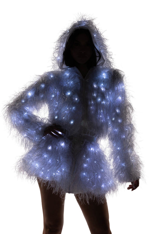 J-Valentine FE299 - Light-Up Lurex Shag Skirt - J. Valentine