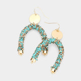 Stone Cluster Arch Dangle Earrings - Madeline Love - Flyclothing LLC