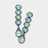 Oval Teardrop Crystal Drop Earrings - Madeline Love - Flyclothing LLC