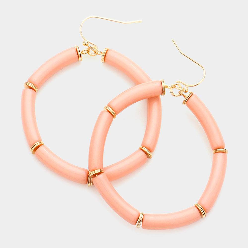 Resin Open Circle Dangle Earrings - Madeline Love - Flyclothing LLC