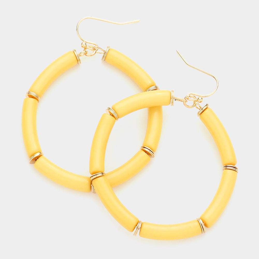 Resin Open Circle Dangle Earrings - Madeline Love - Flyclothing LLC