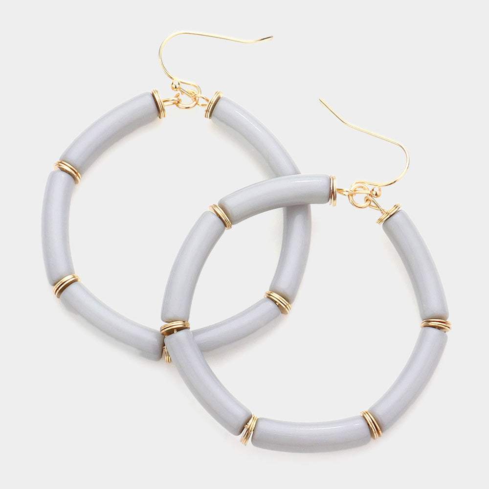 Resin Open Circle Dangle Earrings - Madeline Love - Flyclothing LLC