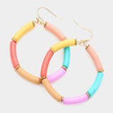 Resin Open Circle Dangle Earrings - Madeline Love - Flyclothing LLC