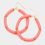 Resin Open Circle Dangle Earrings - Madeline Love - Flyclothing LLC