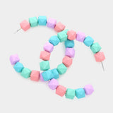 Colored Faceted Ball 2.6 Inch Hoop Earrings - Madeline Love - Flyclothing LLC