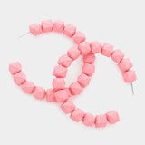 Colored Faceted Ball 2.6 Inch Hoop Earrings - Madeline Love - Flyclothing LLC