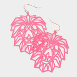 Brass Metal Cutout Lion Dangle Earrings - Madeline Love - Flyclothing LLC