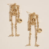 Head Off Halloween Skeleton Dangle Earrings