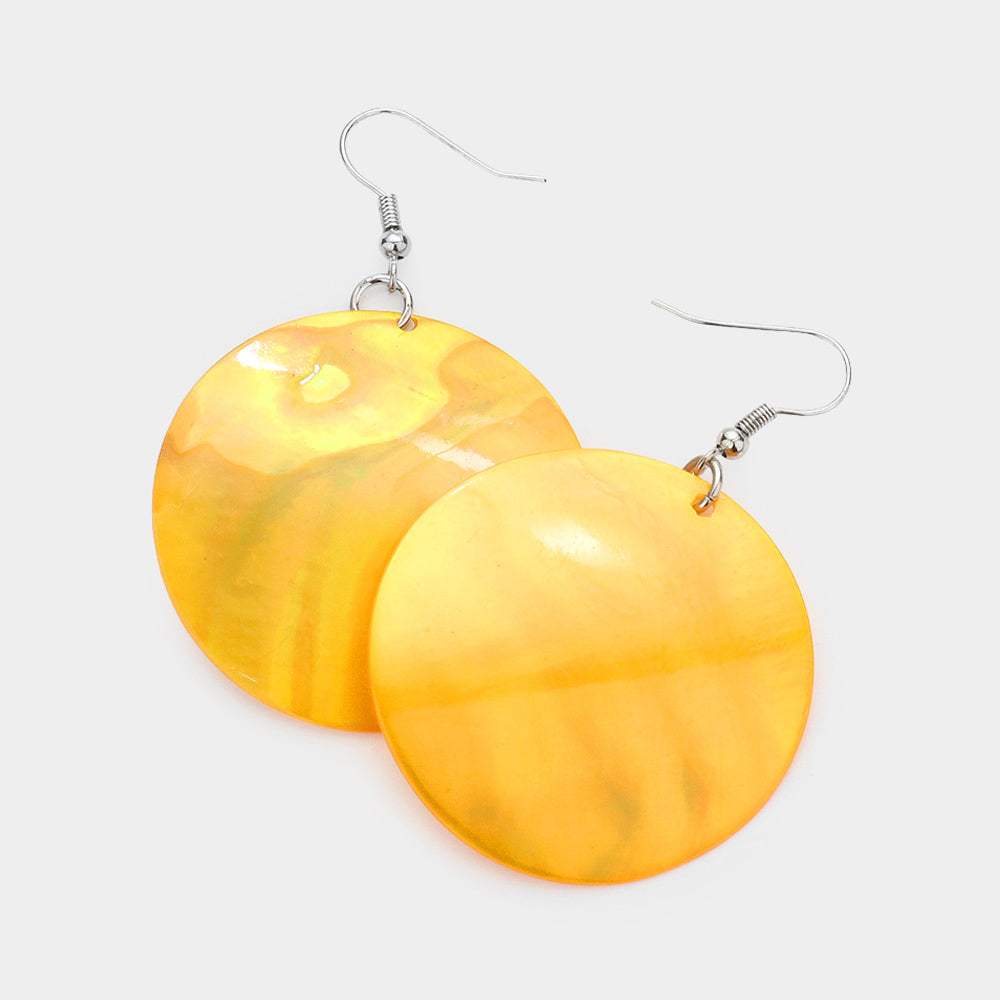 Shell Circle Dangle Earrings - Madeline Love - Flyclothing LLC