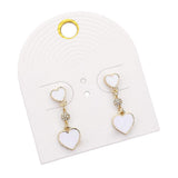 Enamel Heart Mini Shamballa Ball Link Dropdown Dangle Earrings - Madeline Love - Flyclothing LLC