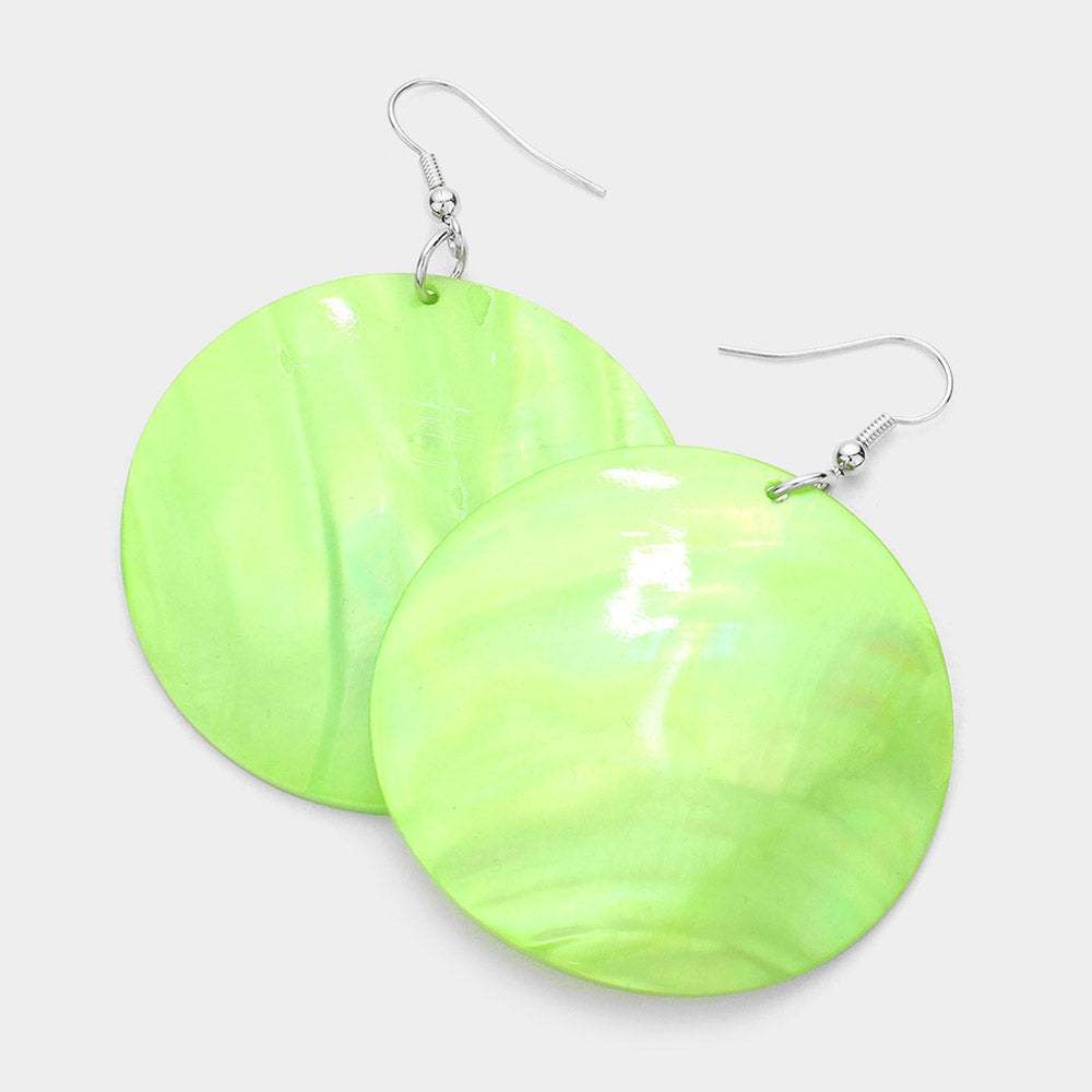Shell Circle Dangle Earrings - Madeline Love - Flyclothing LLC