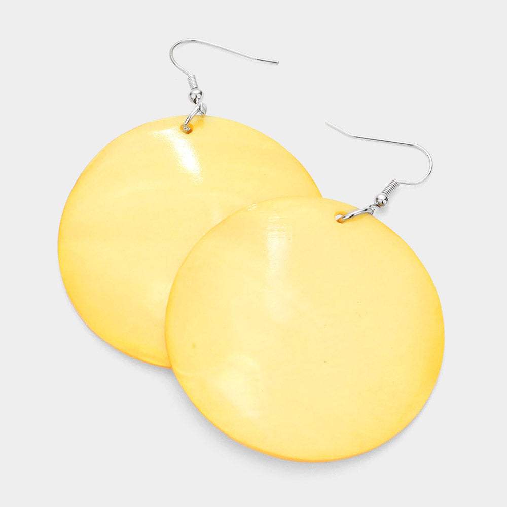 Shell Circle Dangle Earrings - Madeline Love - Flyclothing LLC