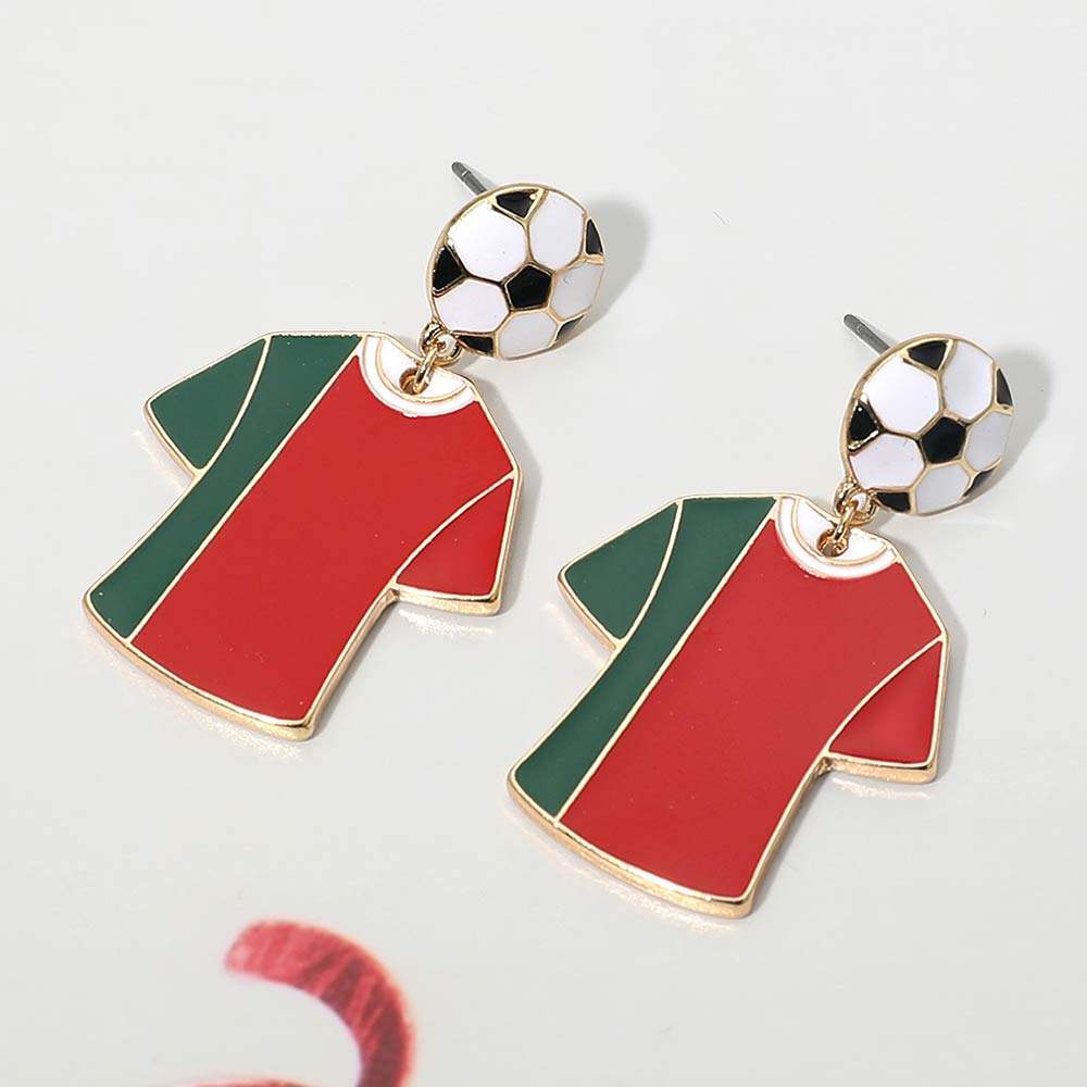 Portugal Soccer Jersey Drop Earrings - Madeline Love - Flyclothing LLC