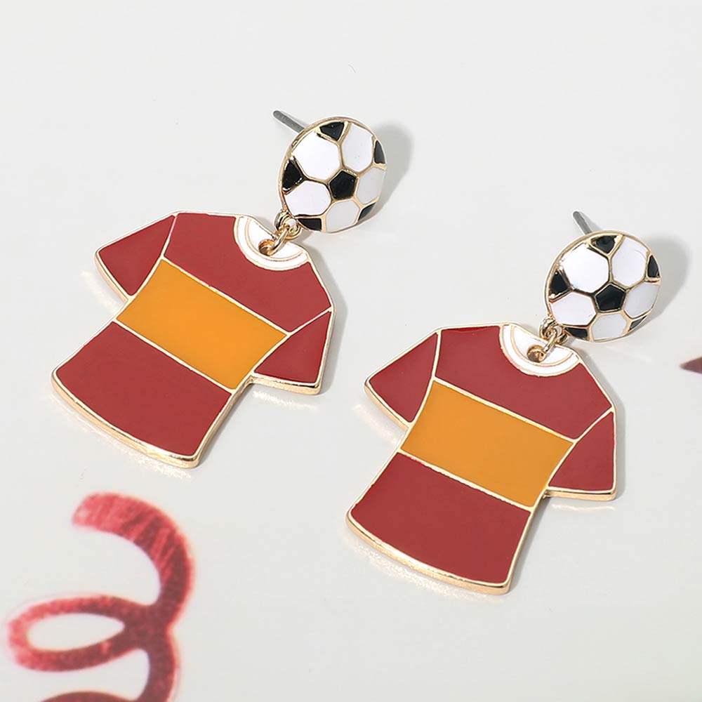 Spain Soccer Jersey Drop Earrings - Madeline Love - Flyclothing LLC