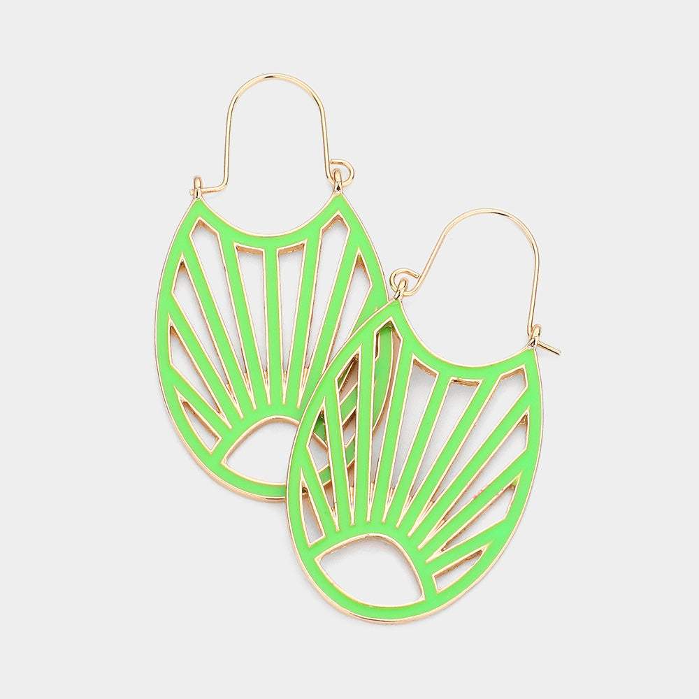 Abstract Enamel Metal Earrings - Madeline Love - Flyclothing LLC