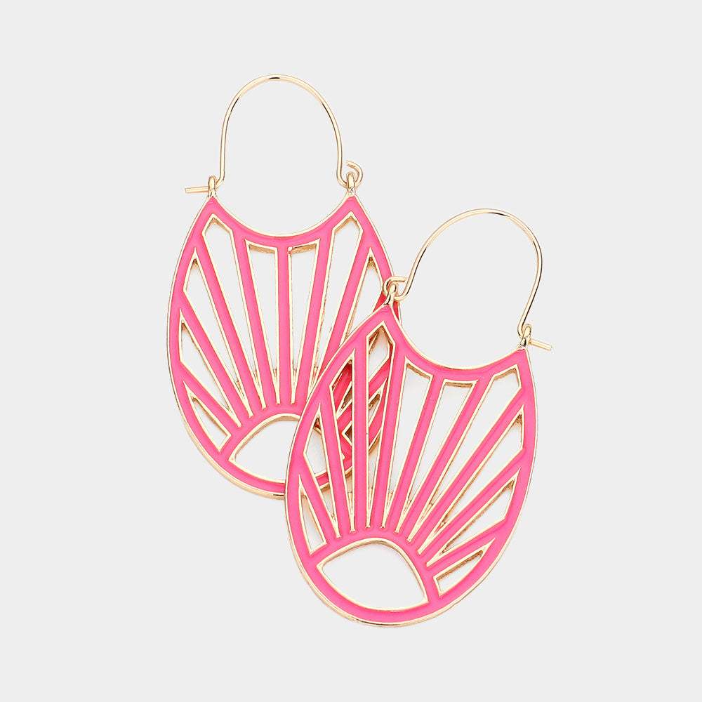 Abstract Enamel Metal Earrings - Madeline Love - Flyclothing LLC