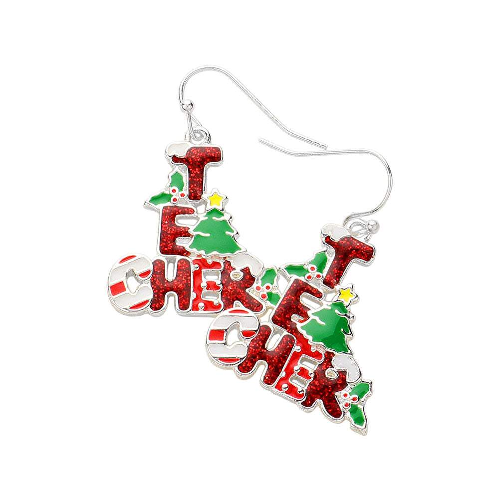 Enamel Christmas Teacher Message Dangle Earrings - Madeline Love - Flyclothing LLC