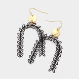 Metal Disc Sprout Cluster Colored Arch Dangle Earrings - Madeline Love - Flyclothing LLC