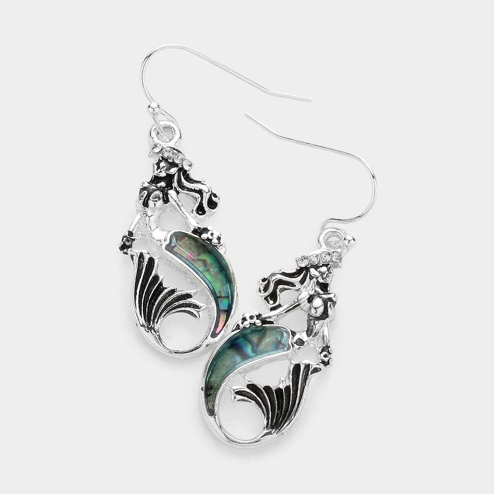 Abalone Mermaid Dangle Earrings - Madeline Love - Flyclothing LLC