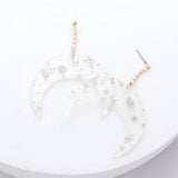 Dropped Lucite Double Horn Dangle Earrings - Madeline Love - Flyclothing LLC