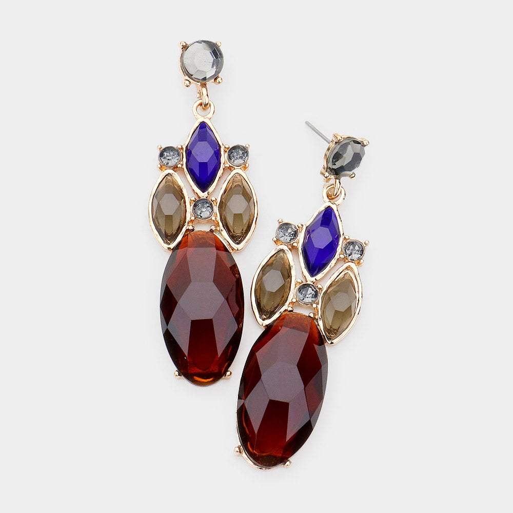 Exotic Glass Dangle Earrings - Madeline Love - Flyclothing LLC