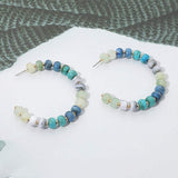Gold Dipped Hypoallergenic Bold Beaded Hoop Earrings - Madeline Love - Flyclothing LLC