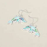 Sea Glass Dolphin Dangle Earrings - Madeline Love - Flyclothing LLC